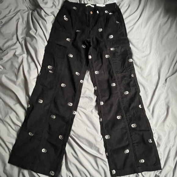 PacSun Pants - PacSun Smiley Corduroy Low Rise Puddle Pants- Small
